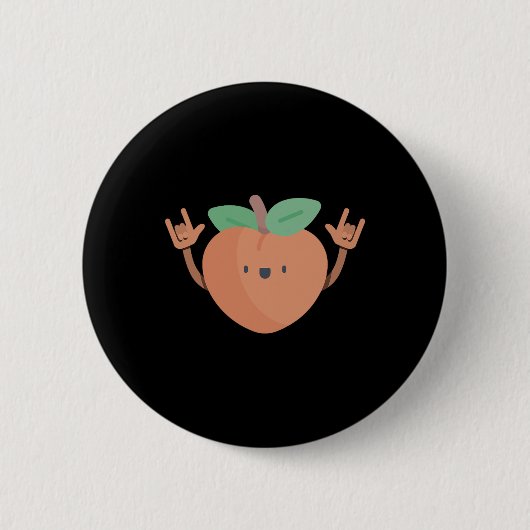 Dancing Peach Funny Dance Fruit Dancer Graphic T-s Ronde Button 5,7 Cm (Voorkant)