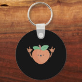 Dancing Peach Funny Dance Fruit Dancer Graphic T-s Sleutelhanger (Voorkant)