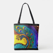 Dancing Peacock Tote Bag (Achterkant)