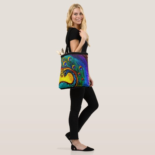 Dancing Peacock Tote Bag (Op model)