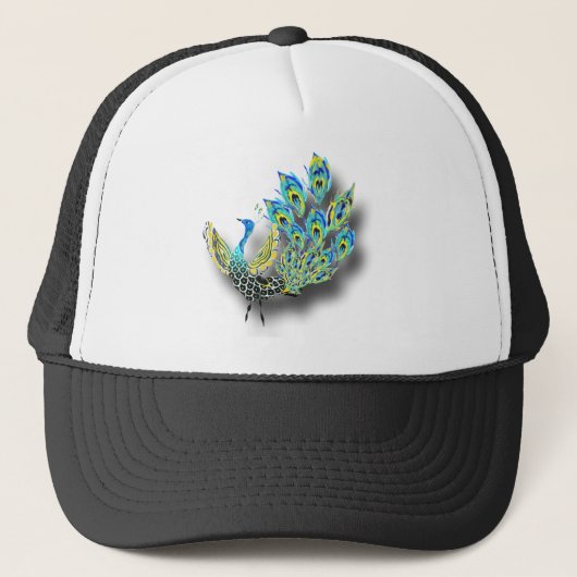 Dancing Peacock Trucker Pet (Voorkant)