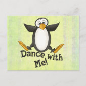 Dancing Penguin Briefkaart (Voorkant)