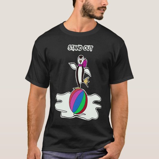 Dancing Penguin Fun Animals T-shirt (Voorkant)