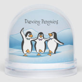 Dancing Penguins Design Snow Globe Sneeuwbol (Voorkant)
