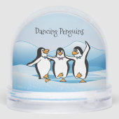 Dancing Penguins Design Snow Globe Sneeuwbol (Achterkant)