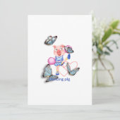 Dancing pig kaart (Staand voorkant)