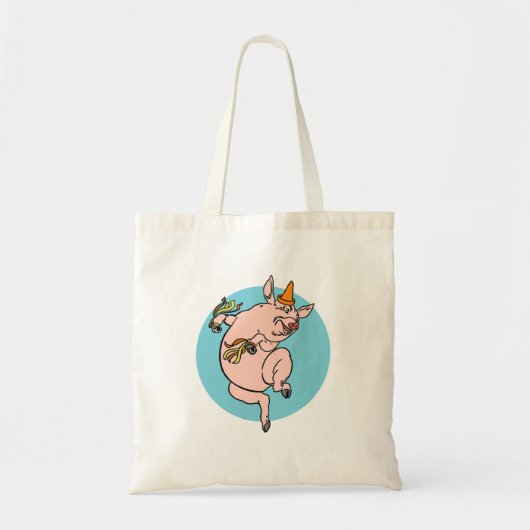 Dancing Pig Tote Bag (Voorkant)