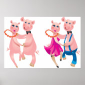 Dancing Pigs Poster (Voorkant)