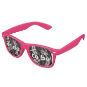 Dancing Pink Dragonfly Retro Zonnebril (Gekanteld)