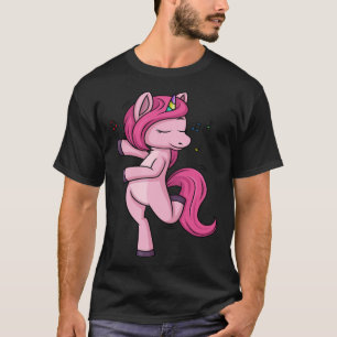 Dancing Pink Eenhoorn Eenhoorn Voor Vrouwen en Mei T-shirt