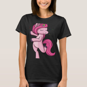 Dancing Pink Eenhoorn Eenhoorn Voor Vrouwen en Mei T-shirt