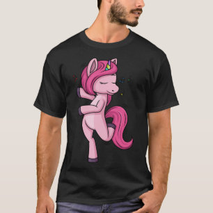 Dancing Pink Eenhoorn Eenhoorn Voor Vrouwen en Mei T-shirt