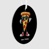 Dancing Pizza Slice Een speels en heerlijk ontwerp Ornament (voorkant)