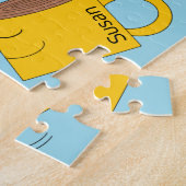 Dancing Poedervormige Donut & Coffee Mok: Legpuzzel (Zijkant)