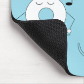 Dancing Poedervormige Donut & Coffee Mok: Muismat (Hoek)