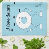 Dancing Poedervormige Donut & Coffee Mok: Theedoek (Gevouwen)