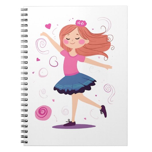 Dancing Princess Ballerina Spiral Notitieboek (Voorkant)