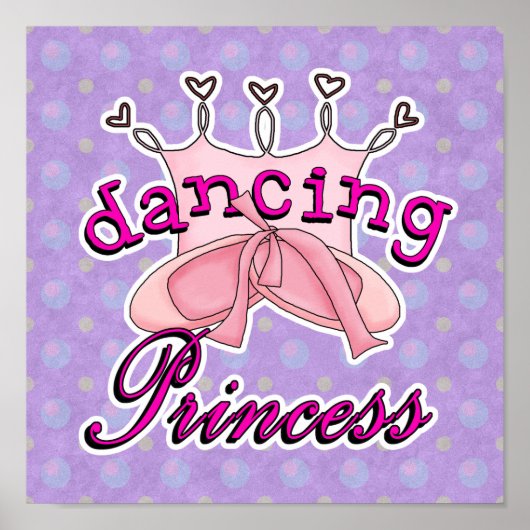 Dancing Princess Ballet Design Poster (Voorkant)