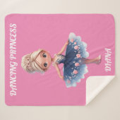"DANCING PRINCESS" GEPERSONALISEERD SHERPA DEKEN (Voorkant (horizontaal))