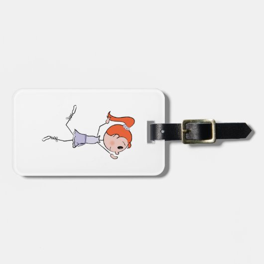 Dancing Princess Schattigee Ballerina Stick Figuur Bagagelabel (Voorkant horizontaal)