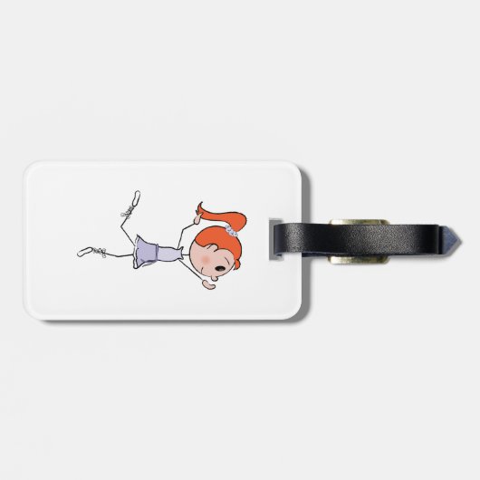 Dancing Princess Schattigee Ballerina Stick Figuur Bagagelabel (Achterkant horizontaal)