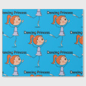 Dancing Princess Schattigee Ballerina Stick Figuur Cadeaupapier (Vlak)