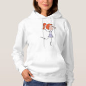 Dancing Princess Schattigee Ballerina Stick Figuur Hoodie (Voorkant)