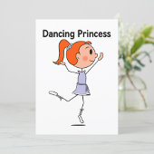 Dancing Princess Schattigee Ballerina Stick Figuur Kaart