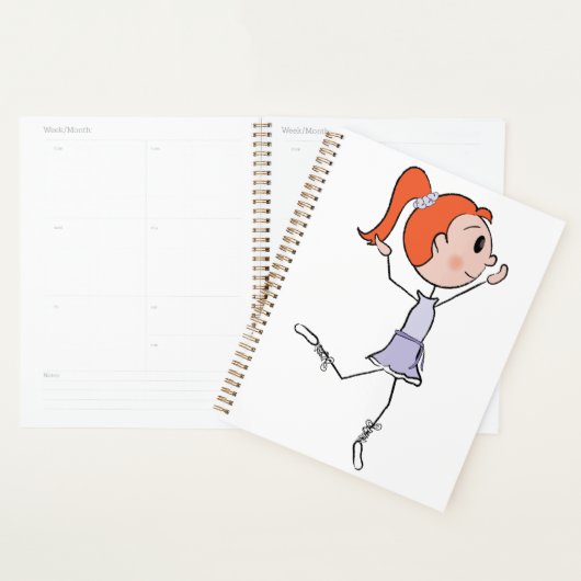 Dancing Princess Schattigee Ballerina Stick Figuur Planner (Display)