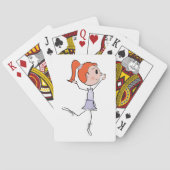 Dancing Princess Schattigee Ballerina Stick Figuur Pokerkaarten (Achterkant)