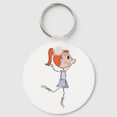 Dancing Princess Schattigee Ballerina Stick Figuur Sleutelhanger (Achterkant)