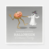 Dancing Pumpkin and Ghost Paper Servet (Voorkant)