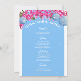 Dancing Queen Bachelorette Weekend Itinerary Kaart