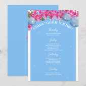 Dancing Queen Bachelorette-weekendprogramma Kaart (Voorkant / Achterkant)