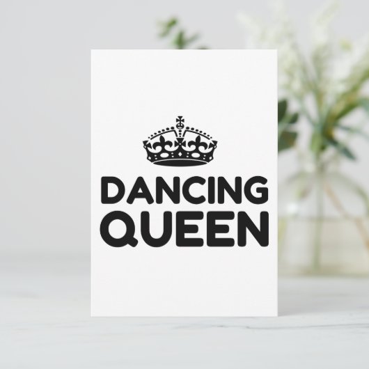 DANCING QUEEN BEDANKKAART (Staand voorkant)