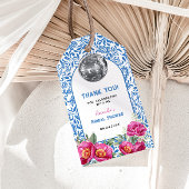 Dancing Queen Blue Tegels Disco Vrijgezellenfeest Cadeaulabel