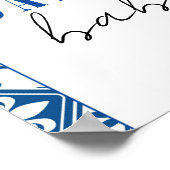 Dancing Queen bougainvillea Baby shower Welkom Poster (Hoek)