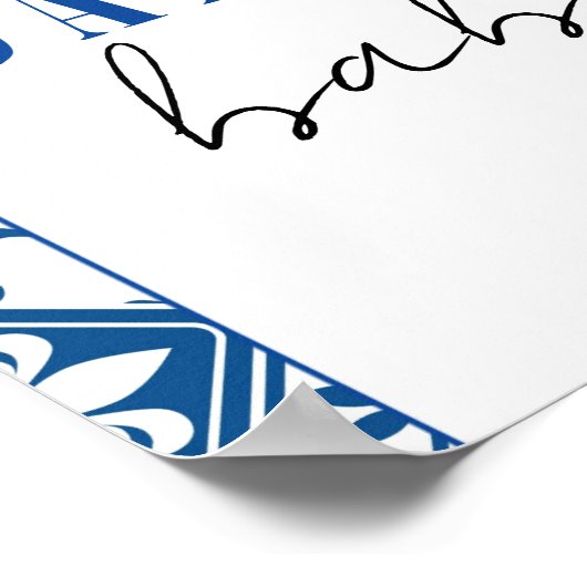 Dancing Queen bougainvillea Baby shower Welkom Poster (Hoek)