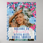 Dancing Queen bougainvillea Bruidsfeest Verwelkomi Poster (Voorkant)