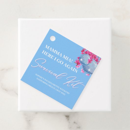 Dancing Queen Bruidsfeest Survival Kit Label (In situ)