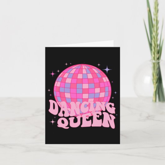 Dancing Queen Dance Mom Dancing 70s 80s Disco Kaart (Voorkant)