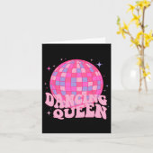 Dancing Queen Dance Mom Dancing 70s 80s Disco Kaart (Gele Bloem)