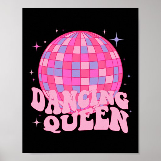 Dancing Queen Dance Mom Dancing 70s 80s Disco Poster (Voorkant)