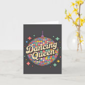 Dancing Queen Disco Bal Citaat Feestje Kaart (Gele Bloem)