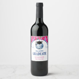 Dancing Queen Disco Ball Graduation Party Wijn Etiket