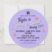 Dancing Queen draaien 17 Disco Ball uitnodiging (Achterkant)