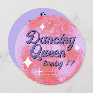 Dancing Queen draaien 17 Disco Ball uitnodiging