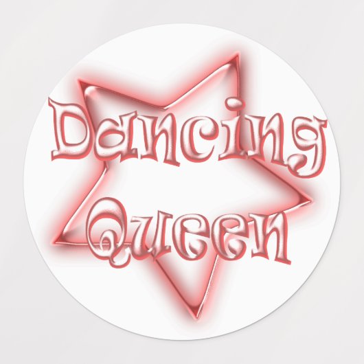 Dancing Queen Girls Roze Labels (Design 2)