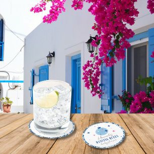 Dancing Queen Grieks Muzikaal disco baby shower Ronde Kartonnen Onderzetter