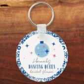 Dancing Queen Grieks Muzikaal disco vrijgezellenfe Sleutelhanger (Voorkant)